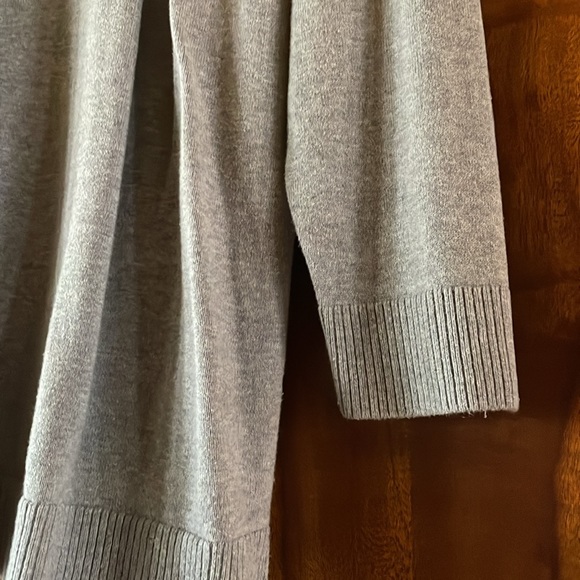 Jeanne Pierre Gray 100% Cotton Tunic gray Sweater Cowl Neck Long Sleeve Size 1X - Picture 12 of 15